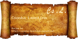 Csonka Leontina névjegykártya